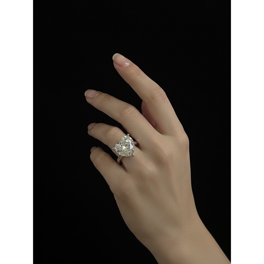 JTV BBJ 9.25 Sterling Silver Heart CZ Ring Size 4.75